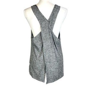 Beyon Yoga Women's Cross Back Yoga Shirts Open Back Tank Top Gray